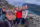 People on guided hike to Preikestolen